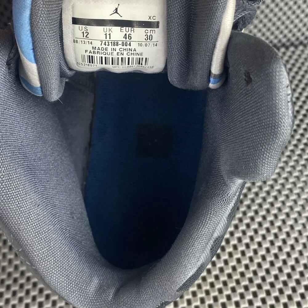 Nike Air Jordan 1 Flight 3 Sneakers Mens 12 Gray Blue Lace Up